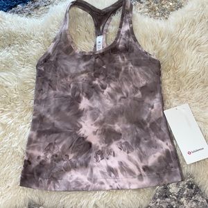 NWT Lululemon Cool RB Short Tank Nulu Top Diamond Dye Mink Berry Size 4